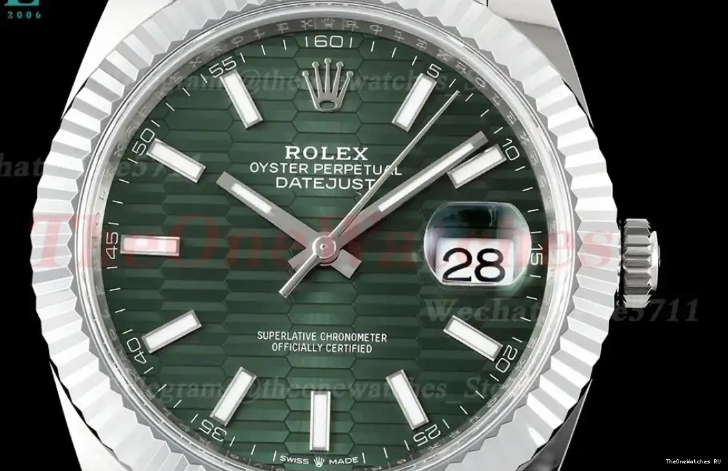 VR3235 Dial SS 41mm Green Textured 126334 JQF Datejust Jub SS 0512